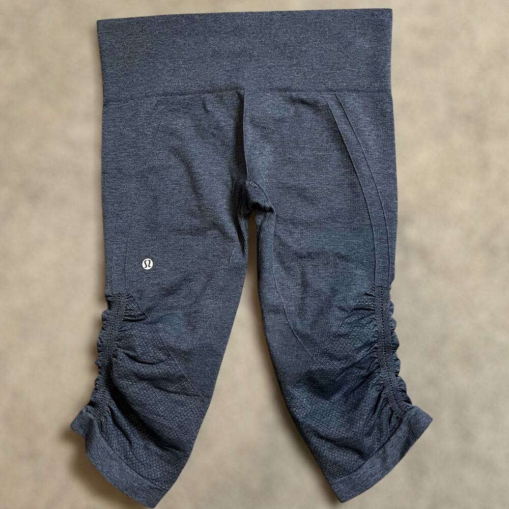 Lululemon In The Flow ll Leggings 8 Women Heathered Inkwell Yoga Gym Pilates Run